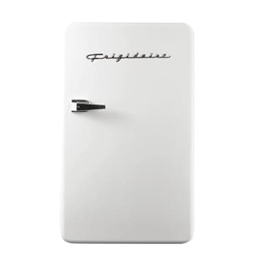 Frigidaire Retro Compact Refrigerator with Chiller, 3.2 cu ft Countertop Fridge, Built-In Bottle Opener, Rounded Corners, Premium, for Office, Bedroom, Dorm Room, Cabin, 18.5D x 20W x 31.5H (White)