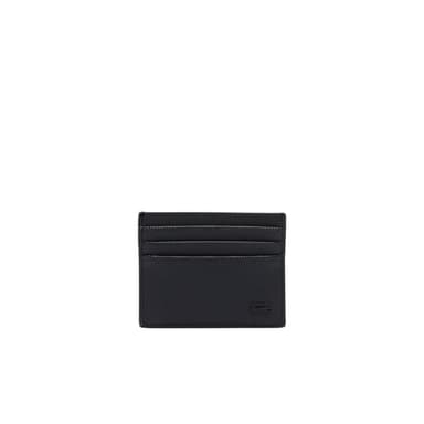 Lacoste Men's Classic Coated Canvas Card Holder, Black, One Size