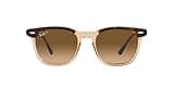 Ray-Ban RB2298 Hawkeye Square Sunglasses, Havana On Transparent Brown/Brown Gradient Polarized, 52 mm