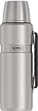 THERMOS Stainless King Vacuum-Insulated Beverage Bottle, 40 Ounce, Matte Stainless Steel