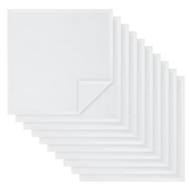 Breling 10 PCS Irish Linen Handkerchiefs 12” x 12” 100% Pure Linen Hemstitched Handkerchief White Classic Hankie for men women Wedding Christening