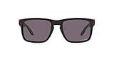 Oakley Men's OO9102 Holbrook Square Sunglasses, Matte Black/Prizm Grey, 57 mm