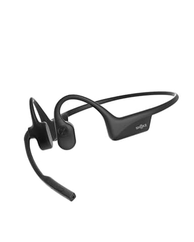 OpenComm2 2025 Upgrade - Open-Ear Bone Conduction Headphones, Wireless Bluetooth Headset with Noise Canceling Mic & Mute Button for Work Calls and Meetings, 16 Hour Talk Time for Mobile & PC - C120