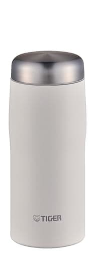 TIGER Made in Japan Vacuum Insulated Stainless Steel Water Bottle,12 oz (360ml), WF - Moon White