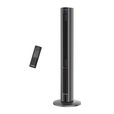 Lasko Oscillating All Season Tower Fan and Space Heater in One for Home with Adjustable Thermostat, Overheat Protection, 4 Fan Speeds, 3 Heat Settings and Remote, 42 Inches, 1500W, Gray, FH515
