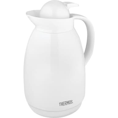 Thermos 34OZ WHT Glass Carafe, Pack of 1, white