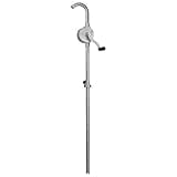 TERA PUMP Drum Pump Rotary Action Manual - Stainless Still Heavy Duty, Fits 15 to 55 Gal Drum Barrels w/Adjustable Tubes & 2" NPS Bung Adaptor, for Gas, Diesel, Antifreeze, Acids, Chemicals, DEF, E85
