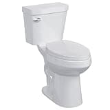 Two-Piece Toilet for Bathroom, Elongated Toilet with Comfort ADA Height 19", Soft Close Seat, Powerful Flush