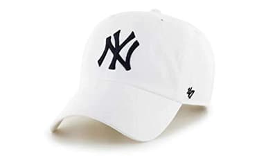 47 MLB New York Yankees Men's Brand Clean Up Cap, White, One-Size