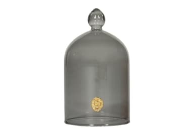 Alice Lane Glass Cloche – Clear Glass Dome Display Case for Home Decor, Centerpieces, Candles, Keepsakes & Collectibles – Elegant Decorative Cloche Dome for Table, Mantel, or Bookshelf | Smoke