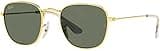 Ray-Ban Junior Kids' RJ9557S Square Sunglasses, Legend Gold/Dark Green, 46 mm