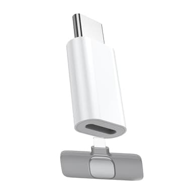 Type C to Lightning Microphone Adapter, USB C Male to Lightning Female Converter for Wireless Lavalier Microphone to your phone, Not for Headphone and Data, also Can charge for iPhone17/ 16 Series etc