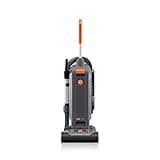 Hoover Commercial HushTone 13-Inch 2-Speed Upright Vacuum Cleaner with IntelliBelt, Quiet Bagged HEPA Filtered Professional Rated, 40-Foot Long Cord, CH54113, Gray/Orange