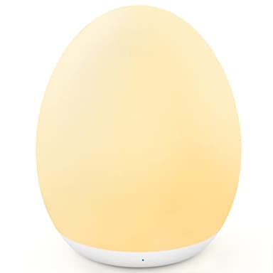MediAcous Night Light for Kids, Baby Egg Light for Nursery, 7 Colors Changing & Stepless Dimming, Soft Silicone Touch Night Lamp with 1 Hour Timer, Rechargeable Nursery Night for Breastfeeding