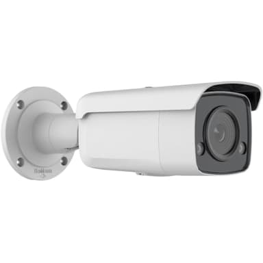 4MP Full Time Color PoE IP Camera - Compatible with Hikvision DS-2CD2T47G2-L 24/7 Color Night View H.265+ Outdoor Bullet Network Security Camera 4mm, English Version, Firmware Upgradable