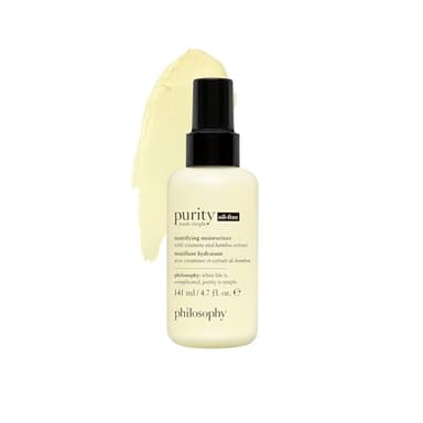 philosophy purity made simple oil-free mattifying moisturizer - with bamboo extract, green tea & vitamins C & E - nourishing formula delivers 24-hour hydration - 4.7 fl oz
