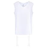 Tzitzit Shirt - Round or V-Neck Tzitzit for Men Undershirt - Talit Katan (US, Numeric, 20, Regular, Regular, White V-Neck)