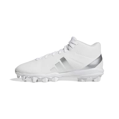 Adidas Men's Adizero Impact.2 Molded American Football, White/Silver Metallic/White, 10