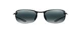 Maui Jim Men's and Women's Makaha Polarized Rimless Sunglasses, Gloss Black/Neutral Grey, Medium