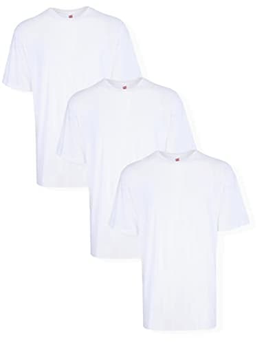 Hanes Men's Tagless ComfortSoft Crew Undershirt, White, 5X-Large/Tall (Pack of 3)