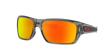 Oakley Mens OO9263 Turbine Rectangular Sunglasses, Grey Ink/Prizm Ruby Polarized, 65 mm
