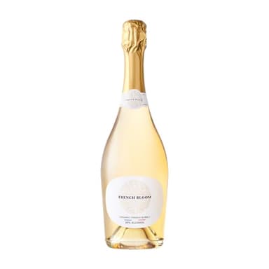French Bloom Le Blanc Alcohol-Free Sparkling Wine, 750ml - Certified Organic, Vegan, Halal, Low Calorie, Pregnancy Friendly, Sulfite Free - Made with Fine Organic Wine, No Preservatives or Added Sugar