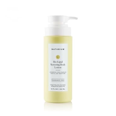 Naturium Bio-Lipid Restoring Moisturizing Body Lotion with Shea Butter, Fragrance Free, 14 oz
