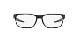 Oakley Men's Ox8032 Hex Jector Rectangular Prescription Eyewear Frames, Satin Black/Demo Lens, 57 mm