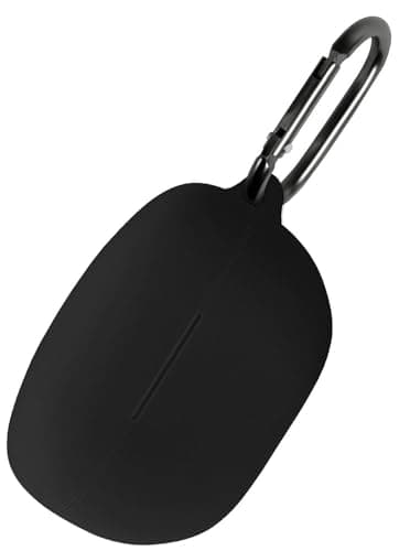 Geiomoo Silicone Case for Sony WF-1000XM5, Protective Cover with Carabiner (Black)