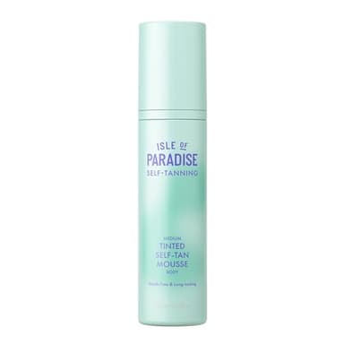 Isle of Paradise Tinted Self Tanning Mousse- Streak-Free Self Tanner, Natural-Looking & Lasts Up to 7 Days, Vegan & Cruelty Free Sunless Tanning Foam Mousse, 6.76 fl oz.