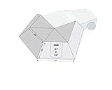 Overland Vehicle Systems HD Nomadic 270 LT Awning Wall 2 - Passenger Side - 280G Poly Cotton Rip Stop Body - Awning Walls are Secured Using Zipper - Included Storage Bag - for Nomadic 270 LT