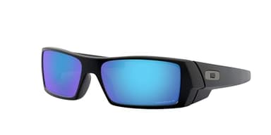 Oakley Men's Oo9014 Gascan Rectangular Sunglasses, Matte Black/Prizm Sapphire Iridium Polarized, 60 mm