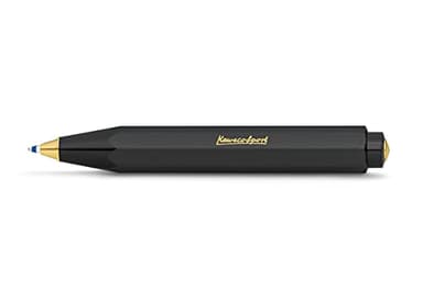 Kaweco CLASSIC SPORT Ball Pen Black Retractable Ballpoint Pen with a Standard D1 Refill 10.5 cm