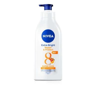 NIVEA Extra Repair Body Lotion with SPF30, 40x Vitamin C, 8 Superfoods, 525 ml
