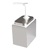 Manste 1Pack Stainless Steel Condiment Pump Station Condiment Pump Dispenser 2L Sauce Dispenser Pump for Salad Jam Seasoning Sauce (2L)