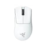 Razer DeathAdder V3 Pro Wireless Gaming Mouse: 64g Lightweight Ergonomic - 30K DPI Optical Sensor - Gen-3 Optical Switches - 8 Programmable Controls - Up to 90 Hr Battery - White