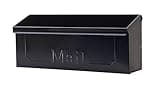 ARCHITECTURAL MAILBOXES Townhouse Galvanized Steel, Wall-Mount Mailbox, Black Small