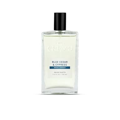 Cremo Cologne For Men - Blue Cedar & Cypress Mens Cologne Spray, A Woodsy Scent with Notes of Lemon Leaf, Cypress and Cedar, Multi-Layered Signature Men's Fragrances, 3.4 Fl Oz