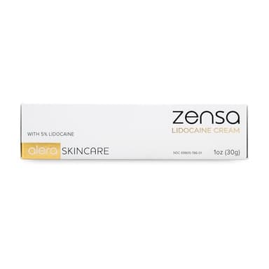 Zensa Numbing Cream 5% Lidocaine – Maximum Strength Topical Anesthetic with Vitamin E for Pain Relief from Hemorrhoids – Vegan, Cruelty-Free, Water-Based, Physiologic pH for Sensitive Skin – 30g