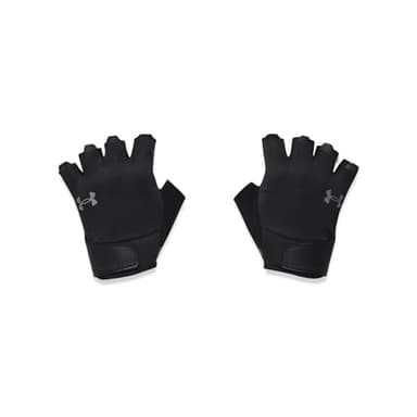 Under Armour Men's Training Half Finger Gloves , (001) Black / Black / Pitch Gray, Large