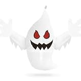 MICOCAH 3.5 FT Wearable Halloween Inflatables Ghost Decorations Outside, 4 Color Changing LEDs Halloween Inflatable Ghost Spreading Claws Garden Party Coming Out of Window Roof Car Outdoor Decor