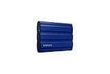 SAMSUNG T7 Shield 2TB Portable SSD, USB 3.2 Gen2, Rugged, IP65 Rated, for Photographers, Content Creators and Gaming, External Solid State Drive (MU-PE2T0R/AM, 2022), Blue