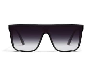 QUAY - Sunglasses for Men & Women, Medium Shield Shades, UV Protected Lenses (Nightfall Medium, Black/Fade)