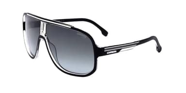 Carrera Unisex Sunglasses, 80s/9o black white, 63