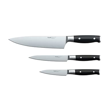 Ninja K32003 Foodi NeverDull System 3-Piece Chef Knife, Utility & Paring Set, Premium, German Stainless Steel, Black