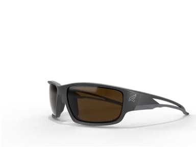 EDGE Kazbek Polarized Wrap-Around Safety Glasses, Anti-Scratch, Non-Slip, UV 400, Military Grade, ANSI/ISEA & MCEPS Compliant, 5.04" Wide, Black Frame/Copper Lens