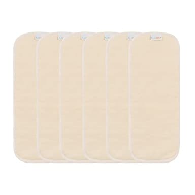 AlVABABY Hemp and Cotton Inserts Cloth Diaper Liner,4-Layer Inserts,Reusable Liners for Baby Cloth Diapers 6pcs Inserts 6HM4