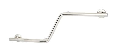 Seachrome Bathroom Grab Bar, 38 inch Stainless Steel, Left Handed Zuma Bar, 1 1/4 inch Diameter, Handicap Grab Bar, Safety Rail, Polished Stainless (Model: GWL-3638-QCR-PS)