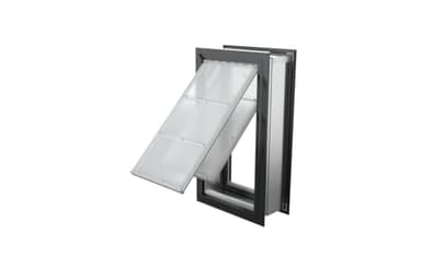 Endura Flap Pet Door for Walls in Black | Energy-Efficient Double Flap Design for Wall Installations | All-Weather Protection with All-Metal Telescoping Tunnel | Black, XL, Double Flap