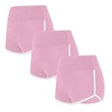 Gym Shorts Women Pack of 3 Trendy Soft High Waisted Tummy Control Yoga Shorts Plus Size Workout Shorts with Pockets